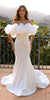 Nox Anabel JW984 Long Ruffled Off Shoulder Bridal Mermaid Gown