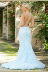 The Dutchess Crystal Embellished Formal Gown (Light Blue) - treasures-4-u-2-day