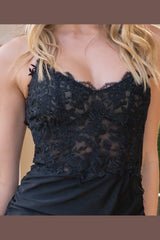 Rylie Lace Bralette Jewels Bespangled Ruched Gown (Black) - treasures-4-u-2-day