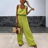 Sleeveless Pocket Jumpsuit Casual Loose