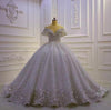 Luxurious Off-Shoulder Wedding Dress With Shiny Beads EDL178