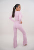 I Am Present Pink Stretch Flare Legging - treasures-4-u-2-day