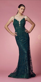Nox Anabel R282-1 Mermaid Long Dress Corset Open-Back