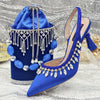 Latest Women Heels Shoes and Bags Set - QWE67