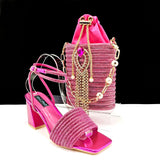Lastest Italian Design Ladies Shoes with Matching Bag Set  HJJ1-23