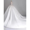 Long Sleeve Satin V-neck Wedding Gown EDW109
