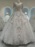 Luxurious Off Shoulder French Wedding Dress EDW325