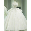 New Off Shoulder Wedding Dress Luxury Bridal Gown EDW324