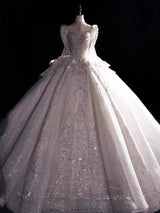 White Long Sleeved High-end Wedding Dress EDW2309