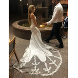 Mermaid Lace Wedding Dress Vestidos de novia Vintage Sweetheart Neck Bridal Gowns Sexy Backless Wedding Dresses