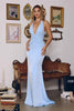 Amoris T720 Halter Satin Sleek Floor Length Gown