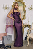 Amoris T729 Sleek Satin Adjustable Straps Fitted Gown