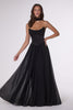 Amoris T741 Flowing A-Line Strapless Chiffon Evening Gown