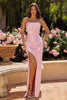 Amoris T745 Strapless Satin Formal Gown