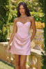 Amoris T746 Strapless Fitted Bodice Tiered Ruffle Mini Skirt Dress