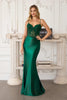 Amoris T819 Sleek Fitted Stretch Satin Sheer Corset Mermaid Gown
