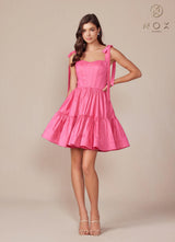 Nox Anabel T869 Dress A-Line Semi Sweetheart Ribbon Straps
