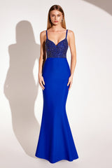 Ladivine Amoris T9002 Long Fitted Embellished Bodice Formal Gown