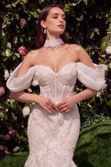 Andrea & Leo WL031 Dress Detachable Wings Mermaid Wedding Gown