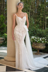 Andrea & Leo WL068 Fitted Sweetheart Embroidered Lace Mermaid Dress