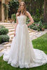 Andrea & Leo WL069 Off White/Nude A-Line Scoop Neckline Lace Wedding Dress