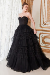 Andrea & Leo A1017 Corset Princessa Tulle Ruffle Ball Gown
