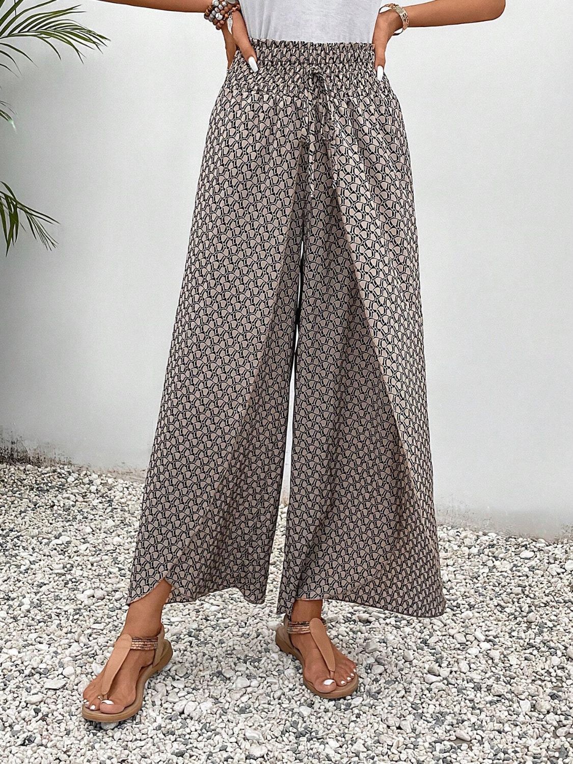 Our Best Viscose Blend Round Neck Waist Tie Long Sleeve Palazzo Pants (Multi Colors)