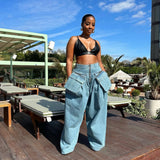 Denim Two Piece Sets Women Pant Set Y2k Streetwear Coats Jeans Elegant Matching Sets Coat Top Long Pants Jackets Streetwear