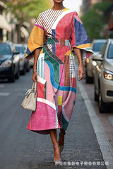 Female Creative Casual Printing Elegant Dress