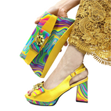 Ladies Shoes With Matching Bag Set- ED101