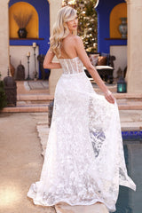 Fitted Overskirt Bridal Gown