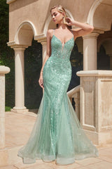 Embellished Mermaid Gown - treasures-4-u-2-day