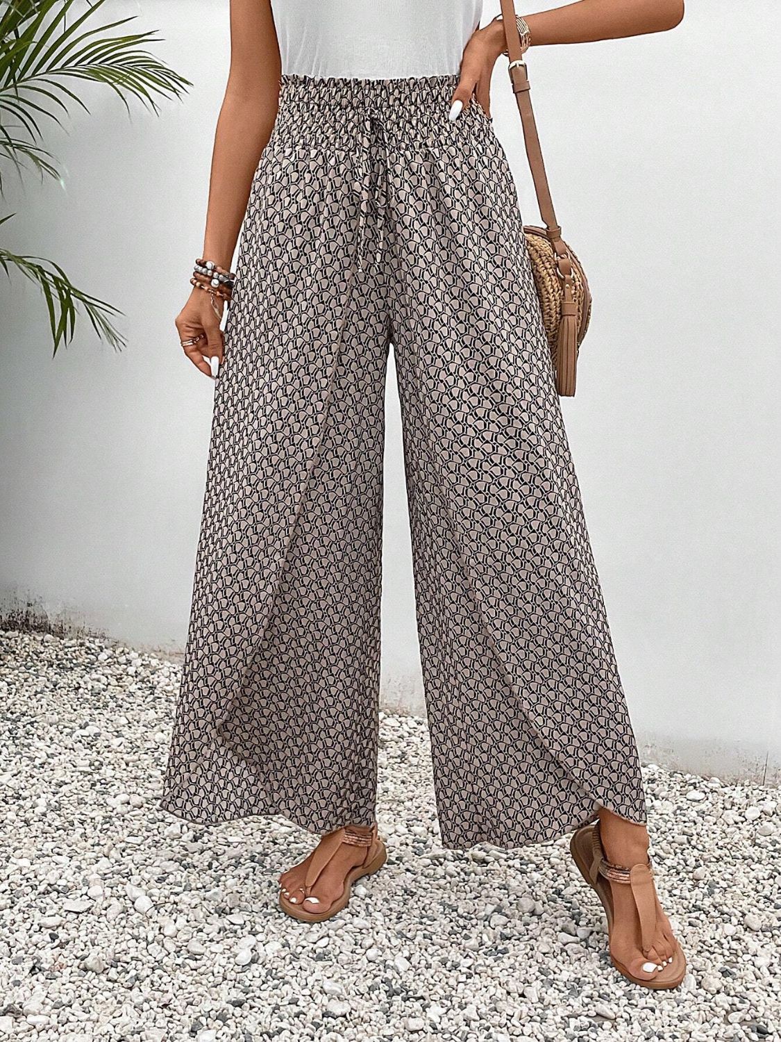 Our Best Viscose Blend Round Neck Waist Tie Long Sleeve Palazzo Pants (Multi Colors)