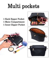 Real Black Leather Handmade Womens Cute Side Crossbody Purse - treasures-4-u-2-day