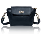 Real Black Leather Handmade Womens Cute Side Crossbody Purse - treasures-4-u-2-day