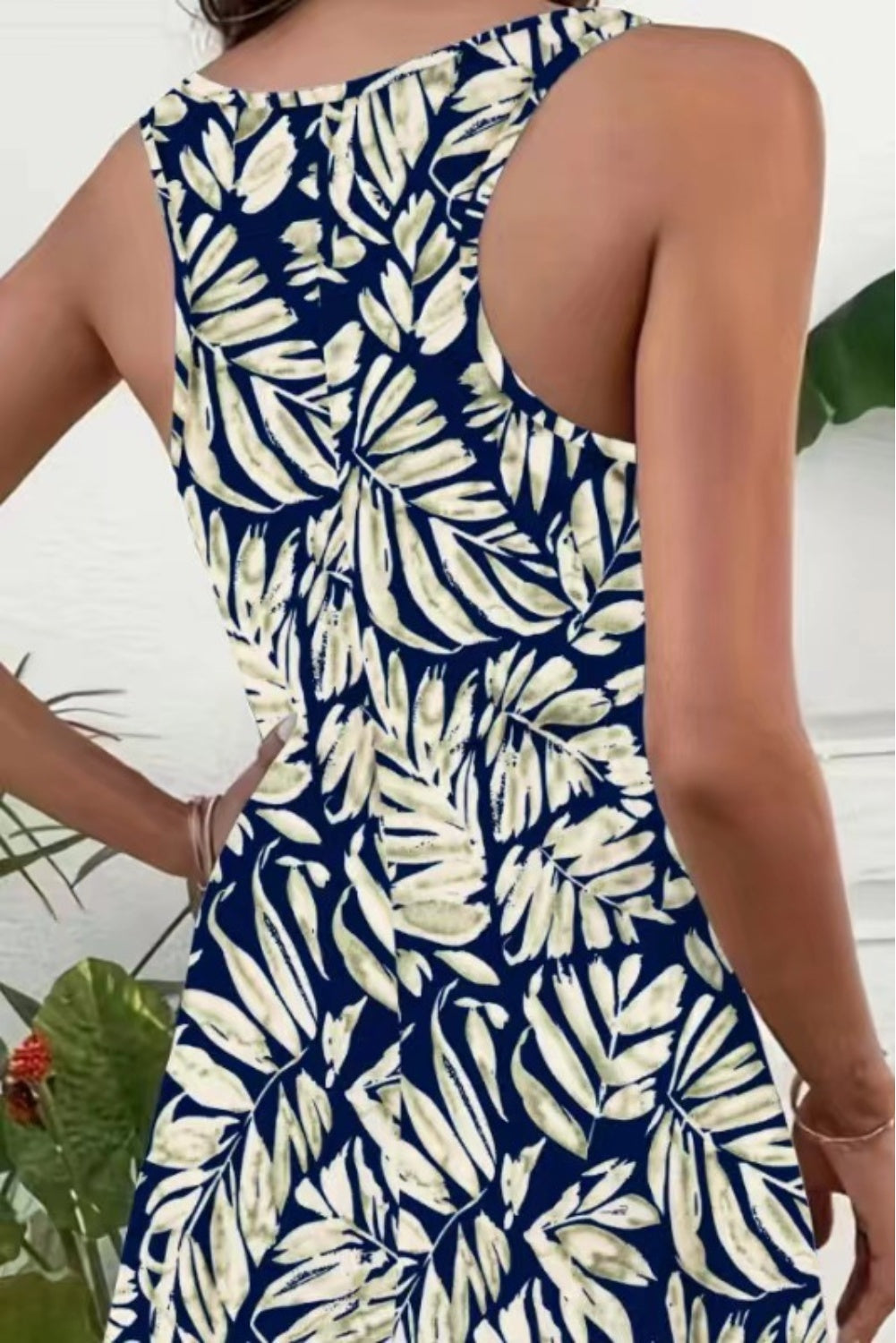 Our Best 100% Polyester Opaque Round Neckline Racerback Mini Dress (Variants)