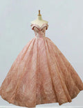Women's Off-Shoulder Lace Ball Gown | Elegant Evening & Prom Dress