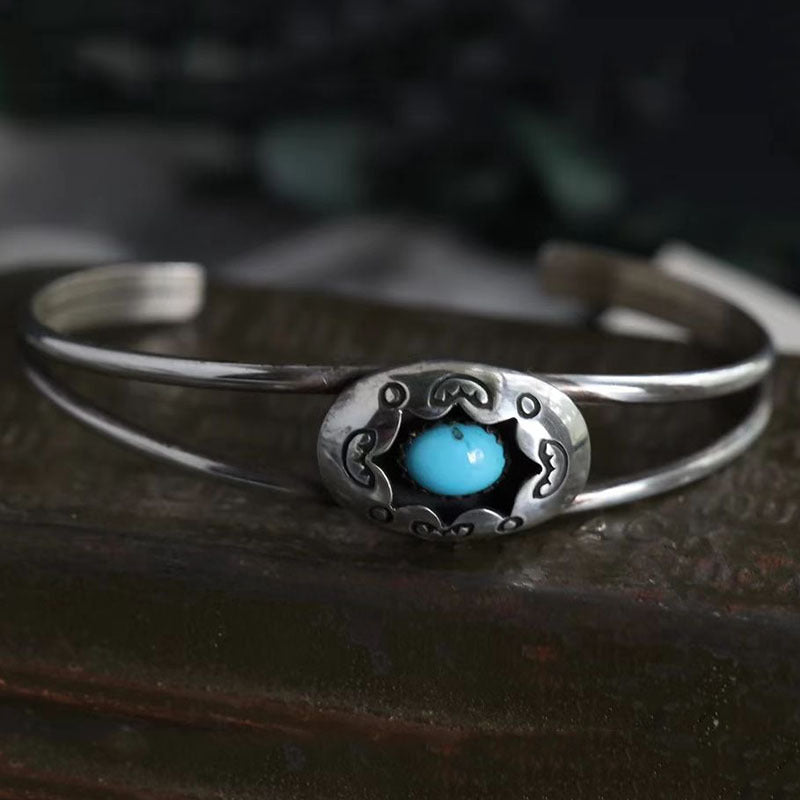 The Persian Princess Silver Cuff Majestic Stone Turquoise Bracelet Collection