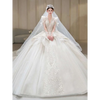 French Retro Bride Main Yarn Long Sleeve Wedding Gown