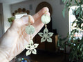 Handmade Metal Flower Earrings: Hammered Brass Dangles - treasures-4-u-2-day