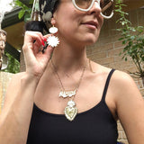 Handmade Sun and Moon Dangle Earrings: Mixed Metal Celestial Jewelry - treasures-4-u-2-day