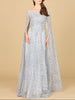 Lace Gown with Dramatic Cape Sleeves | Lara 29454