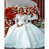Lace Ball Gown Wedding Dress Long Sleeves