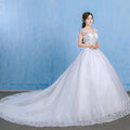 Luxury Wedding Dress Elegant Appliques Gown EDW12