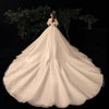 Shiny Vintage Wedding Dresses Off Shoulder with Crystal Bead