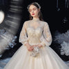 Luxury Princess Wedding Dress with Crystal Lace