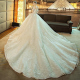 Gorgeous Shiny Wedding Dress Off the Shoulder Gown