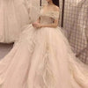 Luxury Elegant Wedding Dress with Sequined Beads