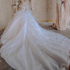 Luxury Elegant Wedding Dress with Sequined Beads