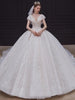 Luxury White Wedding Dress with Crystal Beads
